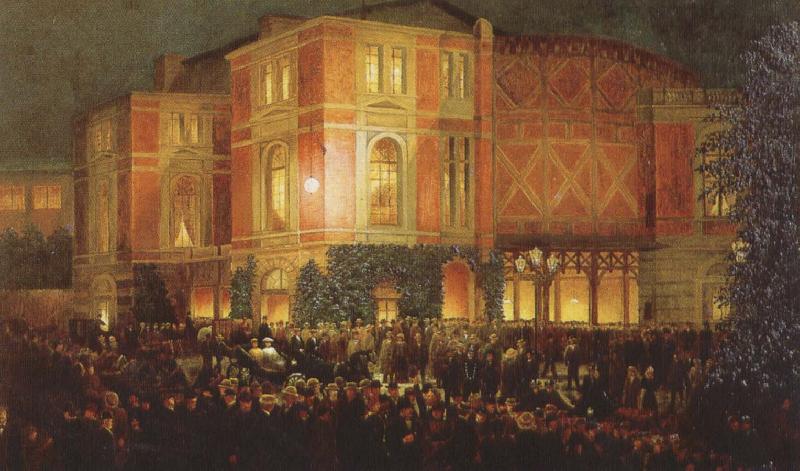 arthur o shaughnessy outide the bayreuth festspielhaus oil painting picture